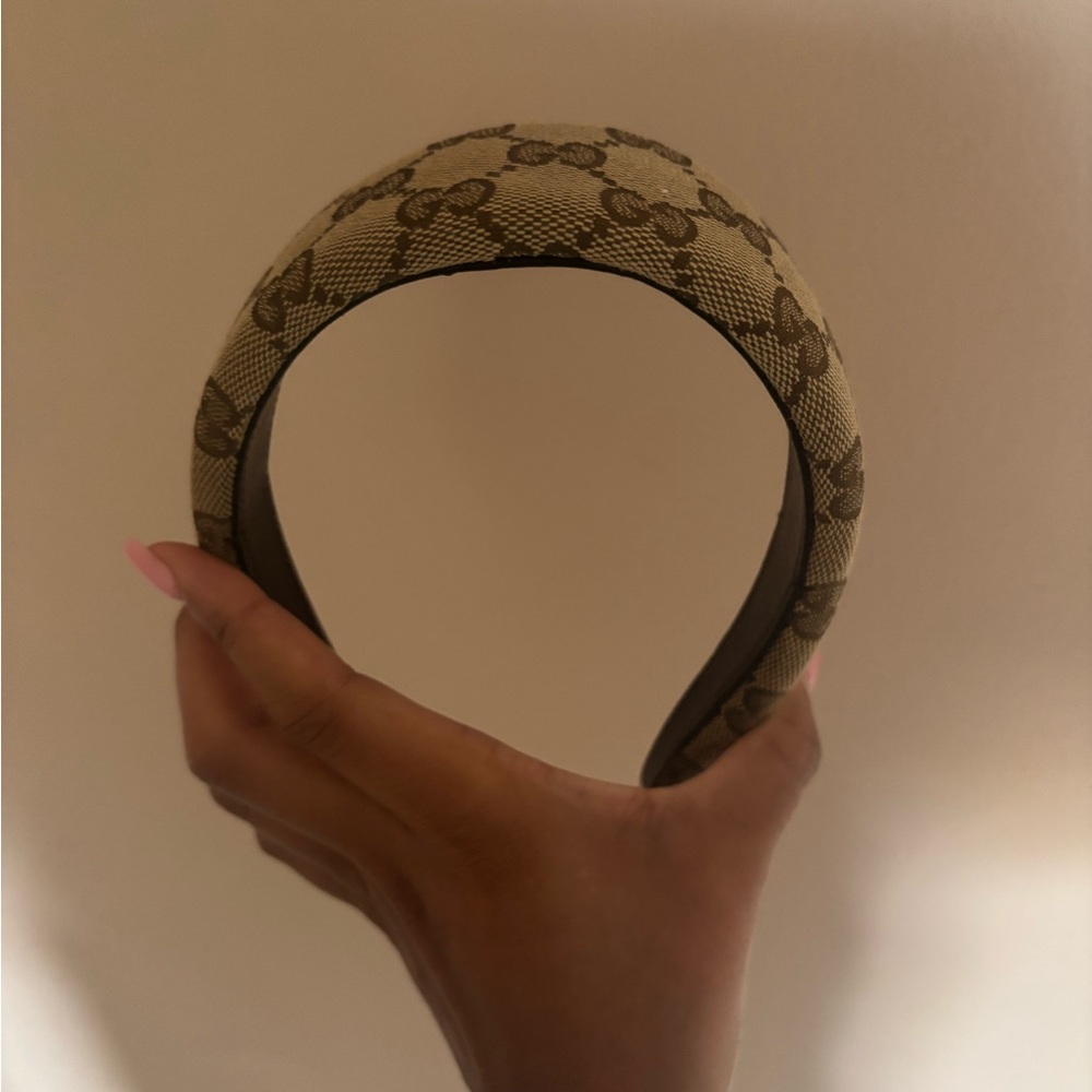 New Beige Gucci monogram headband